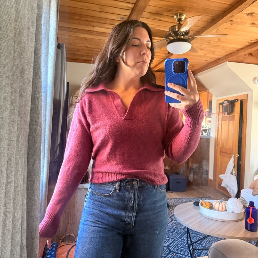 J Crew Polo Alpaca/Merino Wool Sweater